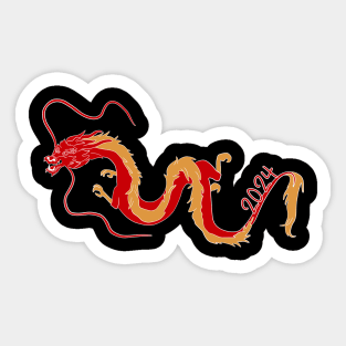 Auspicious Dragon: Celebrating Chinese New Year 2024 Sticker